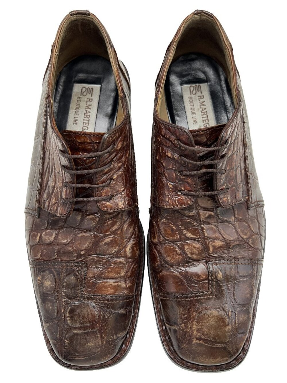 $1850 Martegani Mens Full Genuine ALLIGATOR CROCODILE Shoes 9 + Berluti Dust Bag